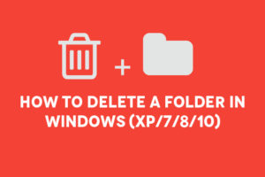 How to delete a folder in windows