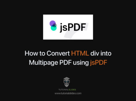 How To Convert HTML Div Into Multipage PDF Using JsPDF Tutorialslides